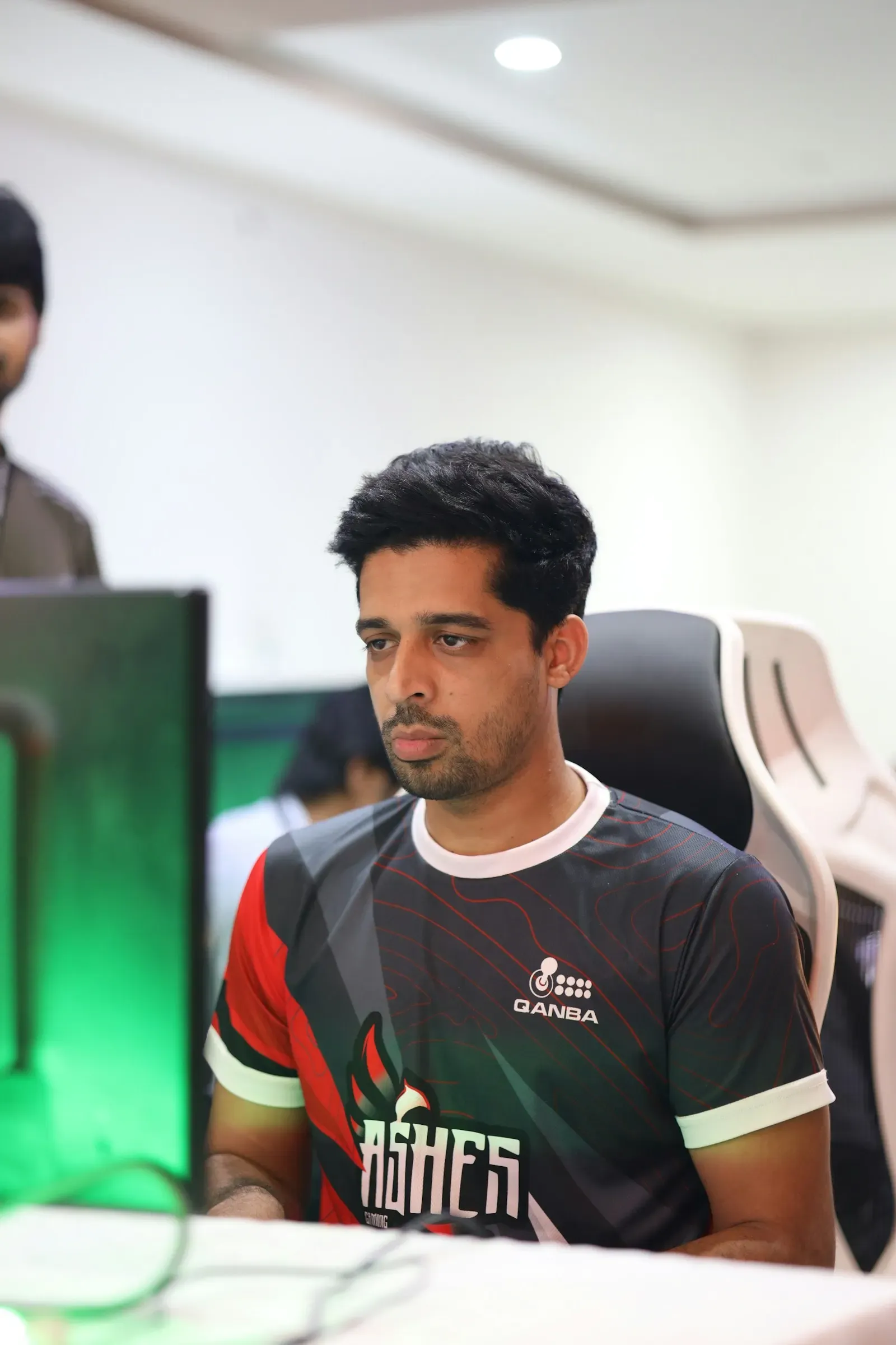 Engineer at his desk in an open office