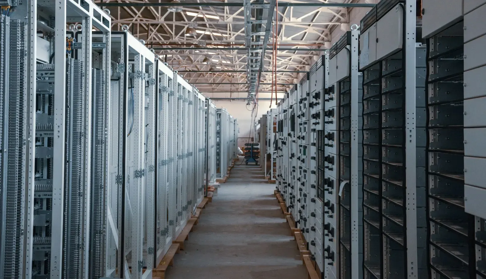 Aisle of servers in a data center