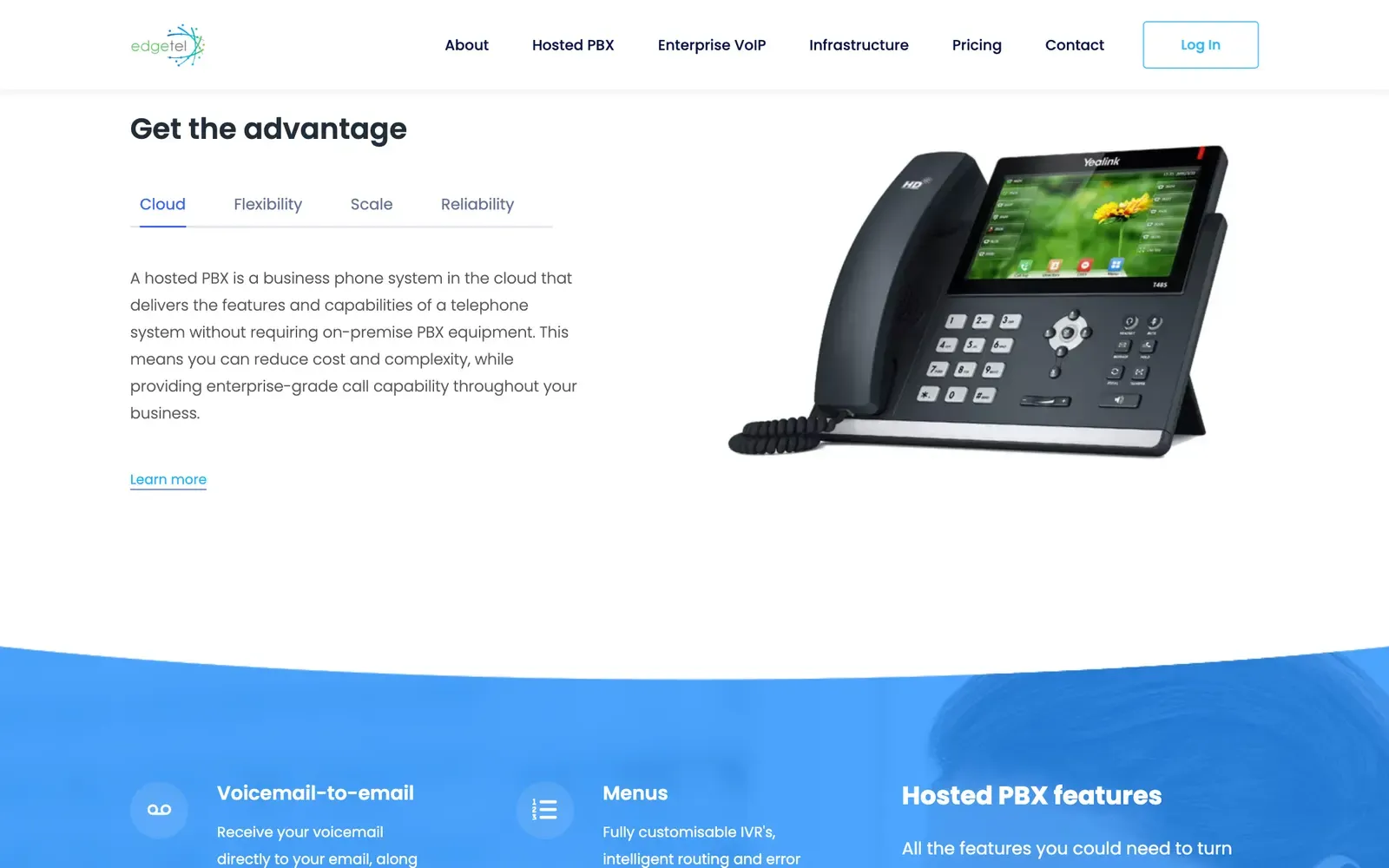 EdgeTel product screen