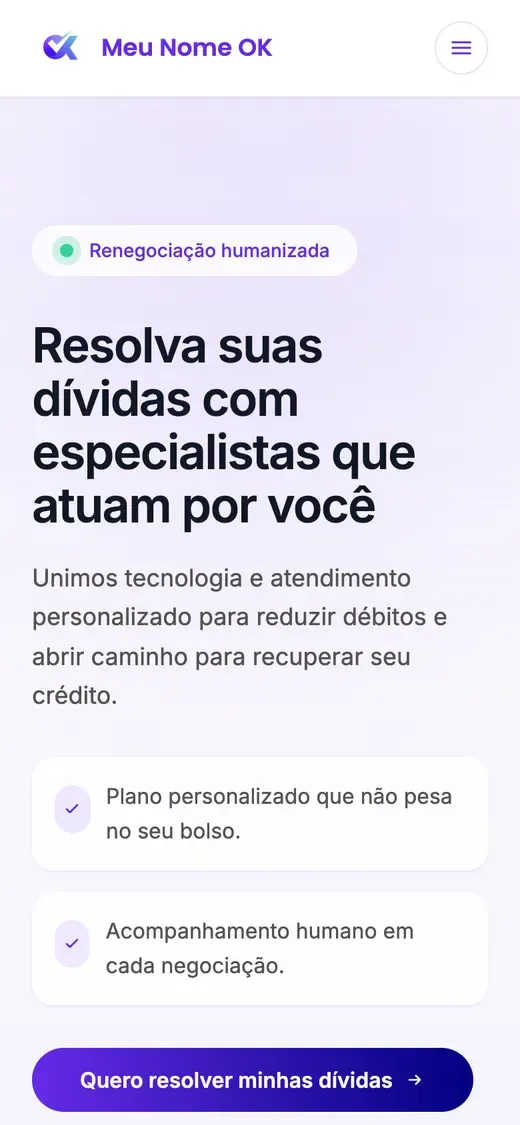 Meu Nome OK on mobile