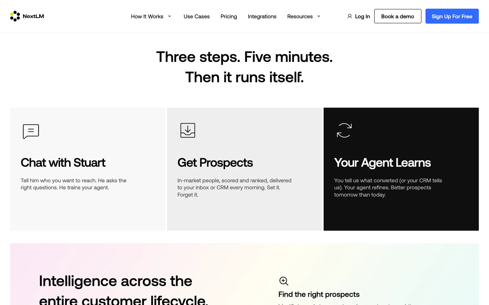 NextLM product screen
