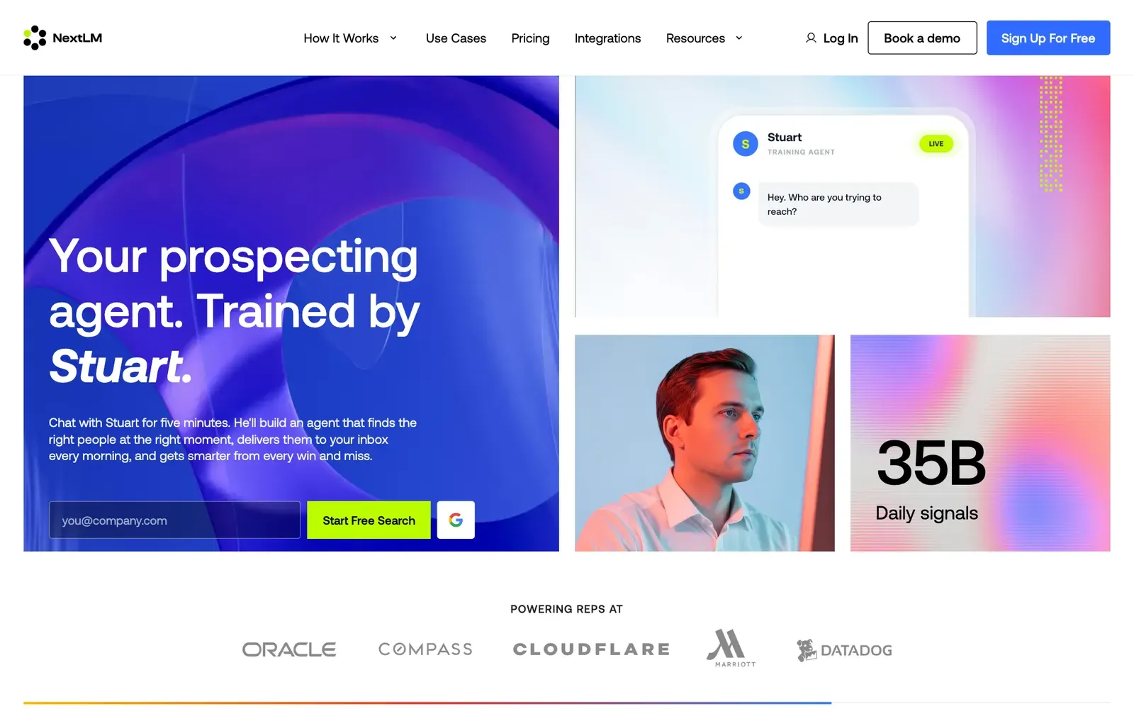NextLM sales intelligence platform built by Sajal Tech