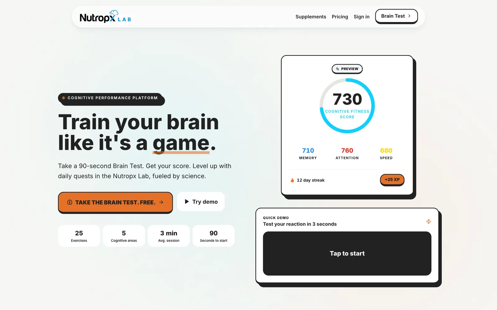 Nutropx product screen