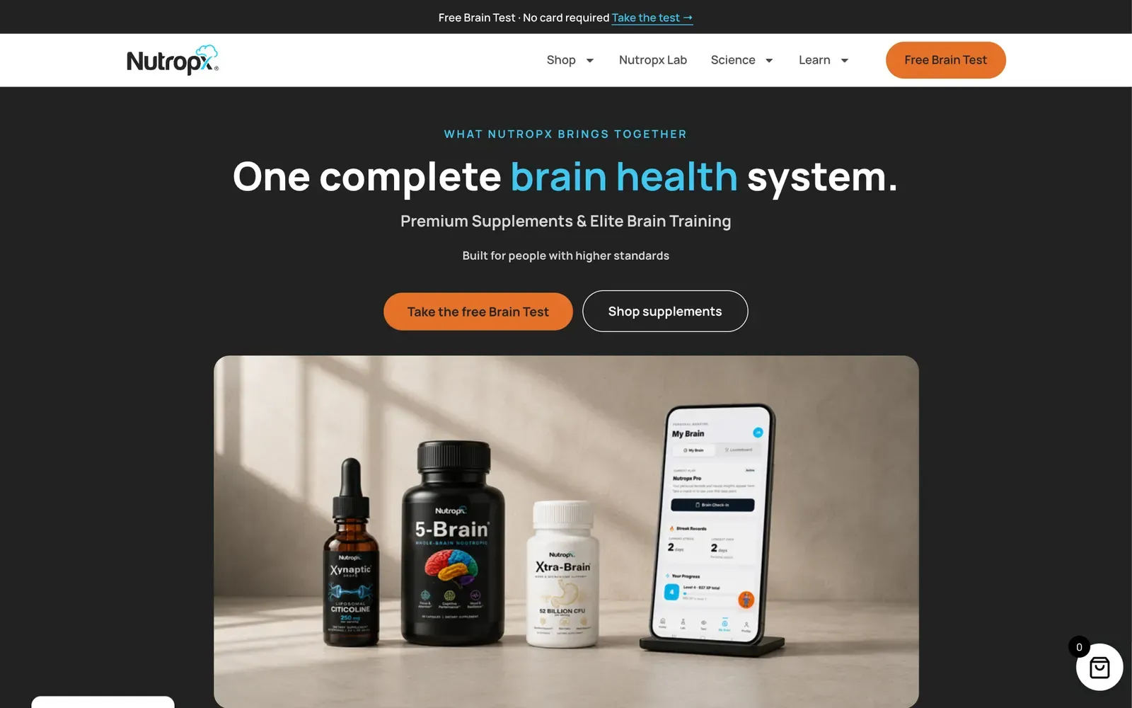 Nutropx cognitive wellness platform built by Sajal Tech