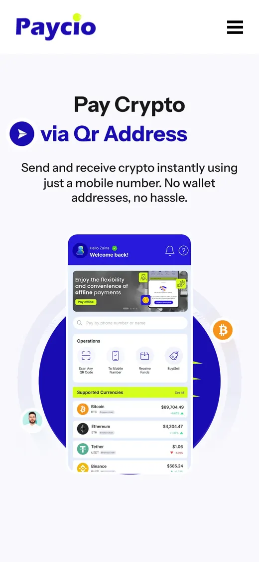 Paycio on mobile